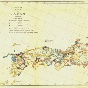 Feudal Map of Japan before Sekigahara, 1903. Creator: Unknown