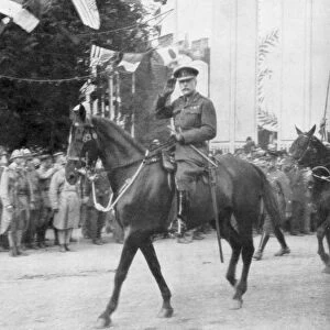 Field Marshal Sir Douglas Haig during the victory parade, Paris, France, 14 July 1919