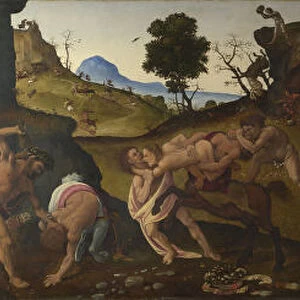 The Fight between the Lapiths and the Centaurs, c. 1500-1515. Artist: Piero di Cosimo (ca 1462-ca 1521)