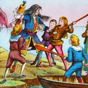 リトグラフ ピーターパン THE DEFEAT OF THE PIRATES Peter Pan Scenes: Defeat of the Pirates, c1905. Art Prints