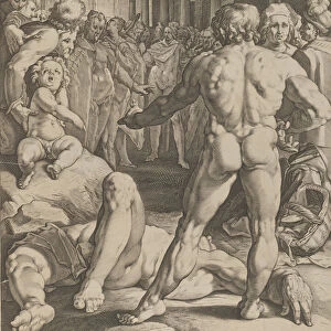 The Fight Between Ulysses & Irus, ca. 1590. Creators: Jan Muller