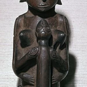 Figure of copulating man and woman from the Torres Straits islands
