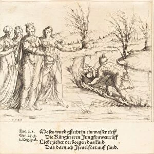 Finding of Moses, 1548. Creator: Augustin Hirschvogel