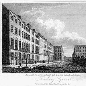 Finsbury Square, London, 1817. Artist: J Greig