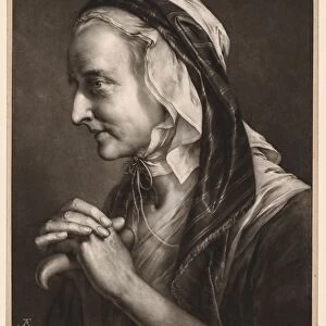 First Series of Life-Sized Heads: Mrs. Frye, 1760. Creator: Thomas Frye (British, 1710-1762)
