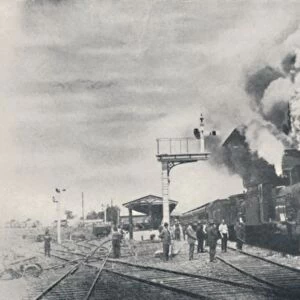 First Train of the Intercolonial Railway Leaving Kalgoorlie, 1923. Creator: Unknown