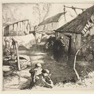 Fishermens Quarters (Saint-Jean-de-Monts), 1915. Creator: Auguste Louis Lepere (French