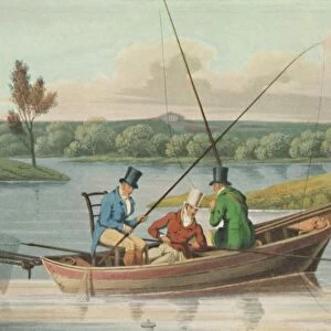 Fishing in a Punt, 1820, (1929). Artist: John Heaviside Clark