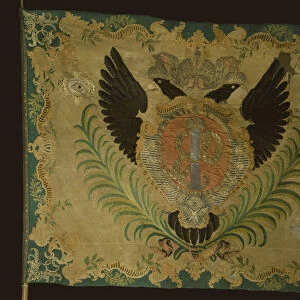 Flag of the Leib-Guard Preobrazhensky Regiment, 1742. Artist: Flags, Banners and Standards