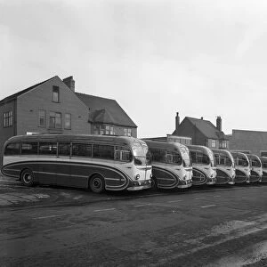 Fleet of AEC Regal Mk4s belonging to Philipsons Coaches, Goldthorpe, South Yorkshire, 1963
