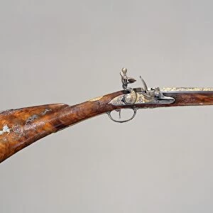 Flintlock Gun, French, Saint-Etienne, dated 1735. Creators: Louis Jaley, Nicolas Carteron
