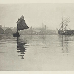 On the Flood, 1887. Creator: Peter Henry Emerson