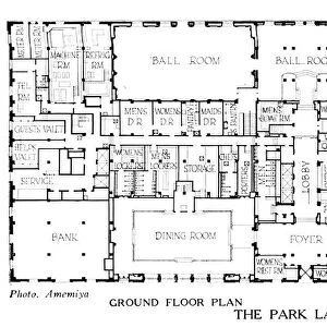Floor plans, the Park Lane Hotel, New York City, 1924