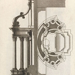 Floorplan and Side View of an Altar, Plate c (2) from Unterschiedliche Neu