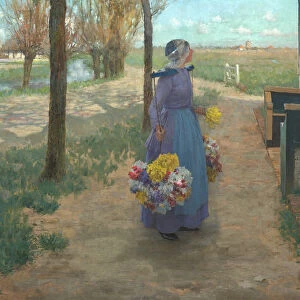 Flower Girl in Holland, 1887. Creator: George Hitchcock
