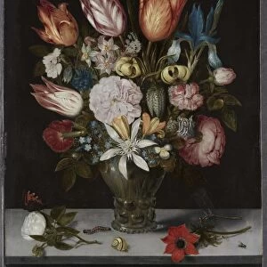 Flowers in a Glass, 1606. Creator: Ambrosius Bosschaert (Dutch, 1573-1621)