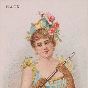 Flute, from the Musical Instruments series (N82) for Duke brand cigarettes, 1888. 1888