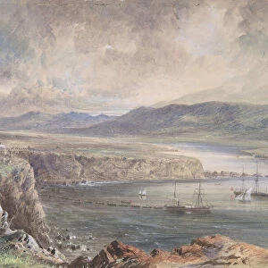 Foilhummerum Bay, Valentia, Looking from Cromwell Fort: The Caroline and Boats