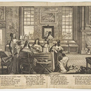 The Foolish Virgins Conversing, mid to late 17th century. Creator: Abraham Aubry