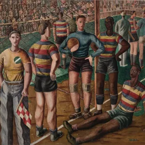 The Football Players, 1948. Creator: Borges da Costa, Jose (1903-1948) The Football Players, 1948. Creator: Borges da Costa, Jose (1903-1948)
