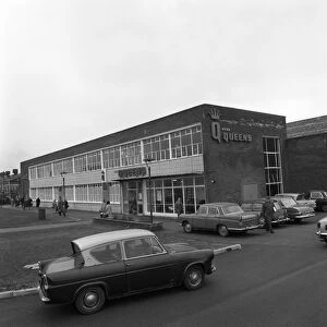 A Ford Anglia outside Asda (Queens) supermarket, Rotherham, South Yorkshire, 1969