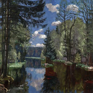 Forest Lake, 1934. Artist: Zhukovsky, Stanislav Yulianovich (1873-1944)