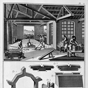 A forge, furnace, cast in sand, 1751-1777. Artist: Denis Diderot