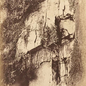 Fountains Abbey. The Echo Rock, 1850s. Creator: Joseph Cundall