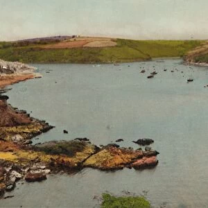 Fowey Harbour from the Castle, c1930