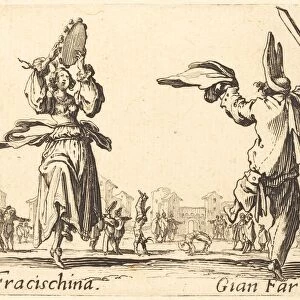 Fracischina and Gian Farina, c. 1622. Creator: Jacques Callot