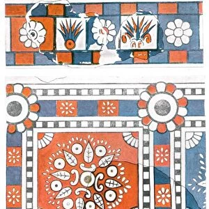 Fragments of mural paintings, palace of Tukulti-Ninurta I, Kar-Tukulti-Ninurta, Assyria, (1928)