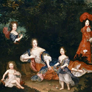 Francoise-Athenais de Rochechouart, marquise de Montespan (1640-1707) and her children. Artist: Anonymous