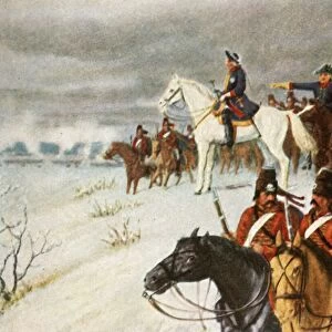 Frederick the Great on the hill at Borna during the Battle of Leuthen, 5 December 1757, (1936)