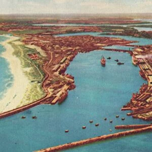 Fremantle Harbour from the Air, c1947. Creator: Unknown