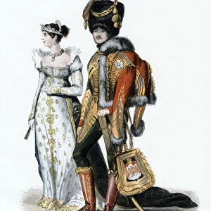 French court dress of the time of the first Empire, (1807)