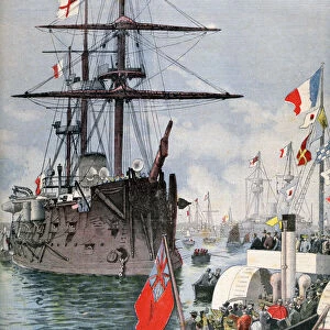 French Flotilla in Portsmouth Harbour, 1891. Artist: F Meaulle
