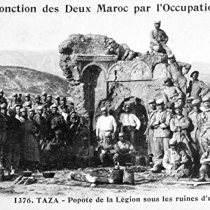 French Foreign Legion by some Marabout ruins, Taza, Morocco, 1904