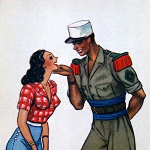 French Foreign Legion postcard, 20th century