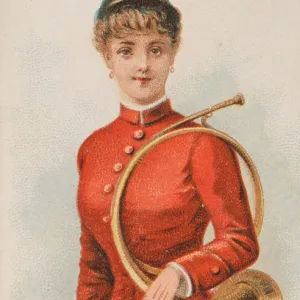 French Horn, from the Musical Instruments series (N82) for Duke brand cigarettes, 1888