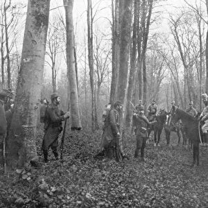 French patrols in the Forest of Argonne, France, 1915