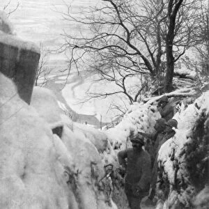 French trenches on the Piave River, Italian Front, December 1917