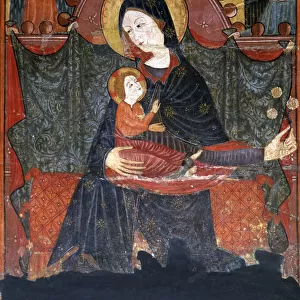 Frontal of the Mother of God, detail, tempera on wood from Bellver de Cerdanya, 14th century