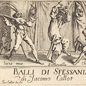 Frontispiece for "Balli di Sfessania", c. 1622. Creator: Jacques Callot