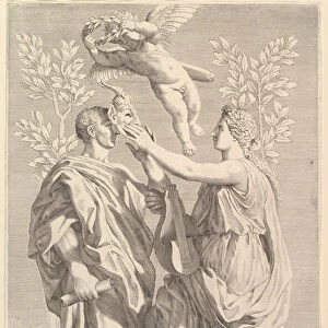 Frontispiece: Horace, Quinti Horatii Flacci Opera, 1642. Creator: Claude Mellan