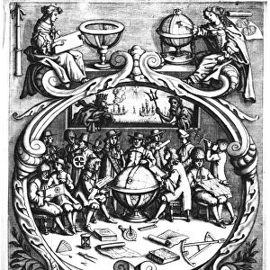 Frontispiece of A New System of Mathematicks by Jonas Moore, 1681