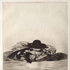 Fronttispiece for an Edition of Etchings: Hat and Guitar, 1862. Creator: Edouard Manet (French