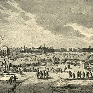Frost Fair on the Thames, 1825, (1925). Creator: James Stow