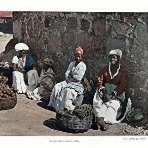 Fruit sellers, Rio de Janeiro, Brazil, 19th century. Artist: Gillot