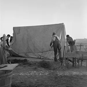 FSA migratory labor camp (emergency), Calipatria, Imperial Valley, CA, 1939. Creator: Dorothea Lange