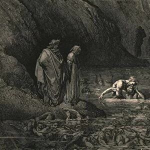 Not more furiously on Menalippus temples Tydeus gnawed, c1890. Creator: Gustave Doré